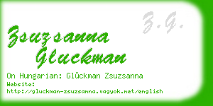 zsuzsanna gluckman business card